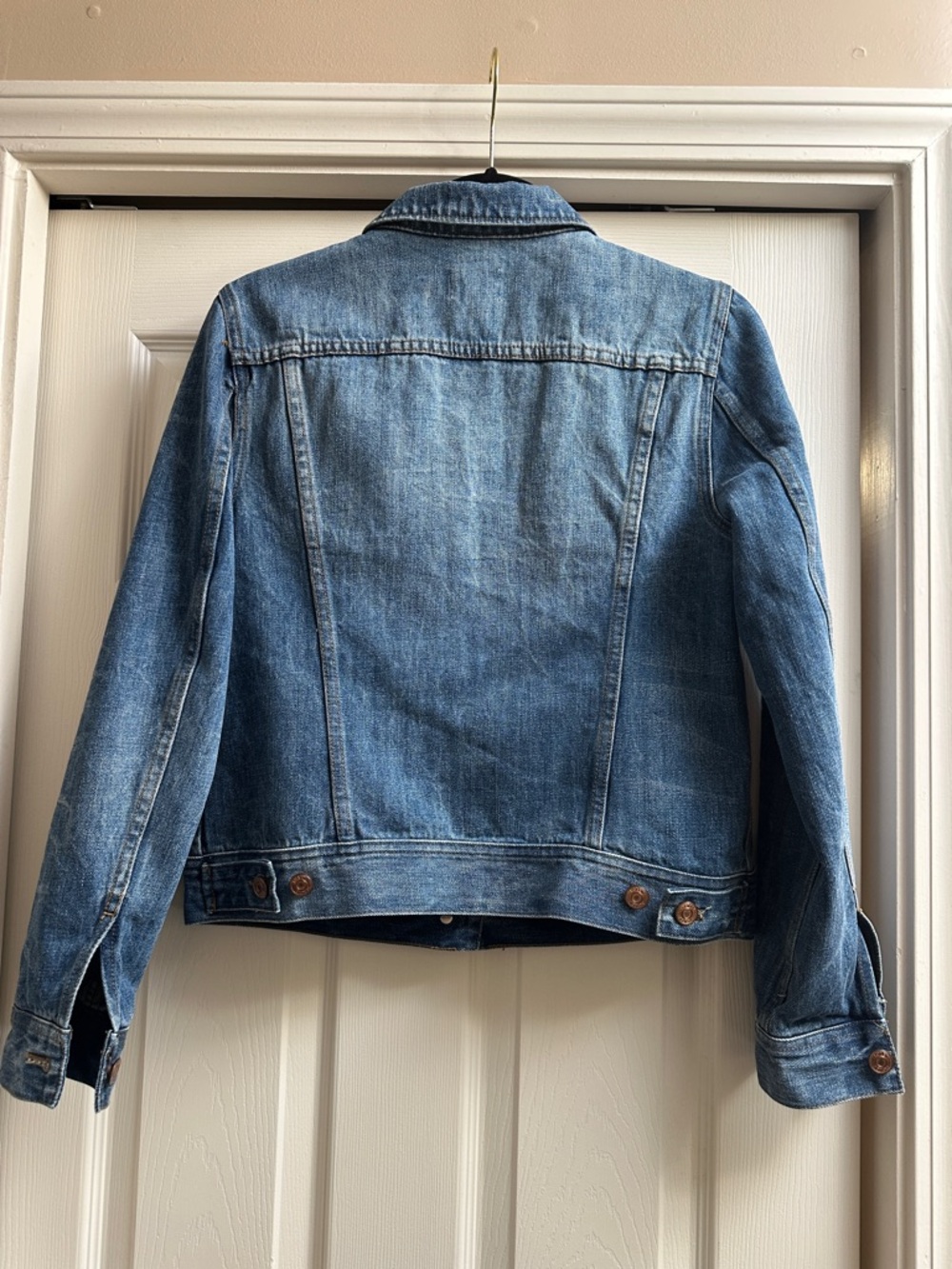 J. Crew Medium Blue Denim Jean Jacket.  Classic fit. - Picture 5 of 10